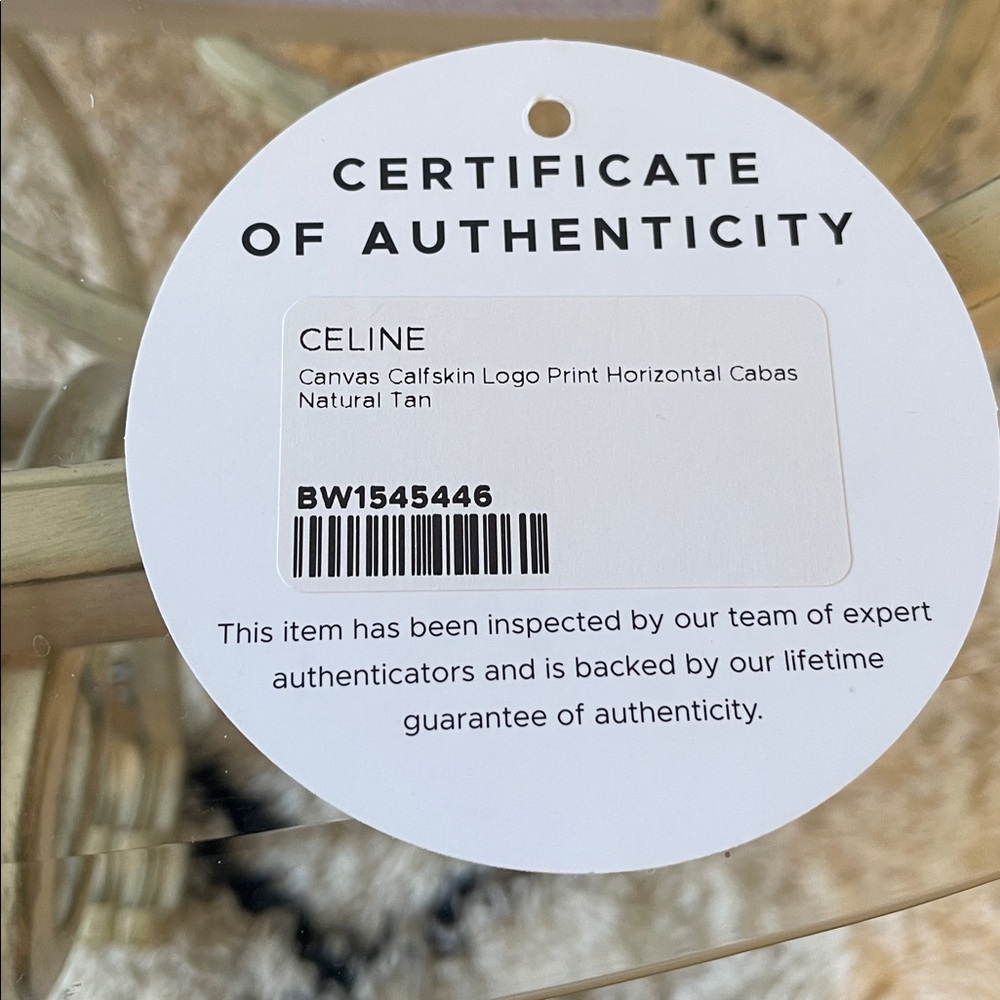 Celine Cream and Brown Tote Bag - Picture 11 of 13